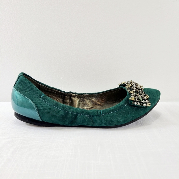 Bacio61 Shoes - Bacio61 Teal Ballerina Flats
